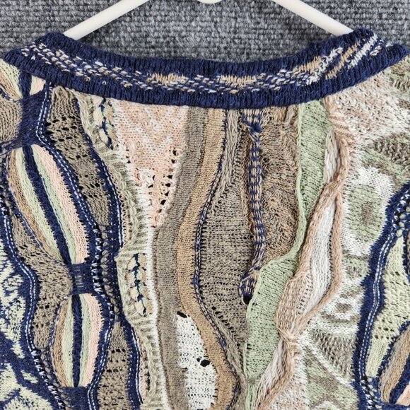 COOGI Classic Australia Medium Long Sweater Women Knit Intricate Cotton Linen - Picture 13 of 16